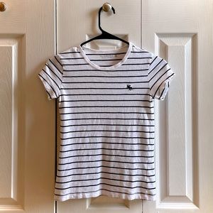 Abercrombie & Fitch: Black & White Striped Tee